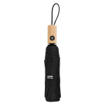 Parapluie coupe-vent en RPET avec poignée en bambou Ø97 couleur noir quatrième vue