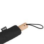 Parapluie coupe-vent en RPET avec poignée en bambou Ø97 couleur noir cinquième vue
