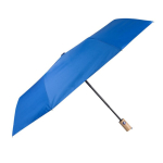 Parapluie coupe-vent en RPET avec poignée en bambou Ø97 couleur bleu roi première vue