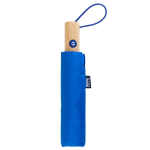 Parapluie coupe-vent en RPET avec poignée en bambou Ø97 couleur bleu roi troisième vue