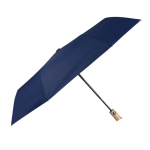 Parapluie coupe-vent en RPET avec poignée en bambou Ø97 couleur bleu marine première vue