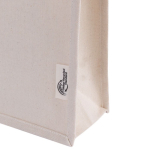 Petit sac en coton recyclé avec poignée courte couleur naturel quatrième vue