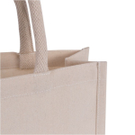 Petit sac en coton recyclé avec poignée courte couleur naturel cinquième vue