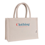 Petit sac en coton recyclé avec poignée courte couleur naturel sixième vue