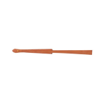 Eventail élégant en bois foncé et tissu en polyester couleur marron troisième vue