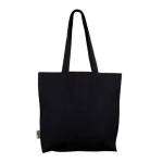 Sac 100 % coton avec poche intérieure 140 g/m2 couleur noir deuxième vue