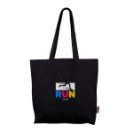 Sac 100 % coton avec poche intérieure 140 g/m2 couleur noir troisième vue