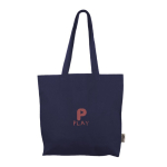 Sac 100 % coton avec poche intérieure 140 g/m2 couleur bleu marine troisième vue