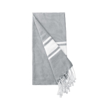 Paréo en coton recyclé et polyester en plusieurs couleurs 150 g/m2 couleur gris première vue