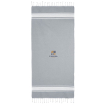 Paréo en coton recyclé et polyester en plusieurs couleurs 150 g/m2 couleur gris troisième vue