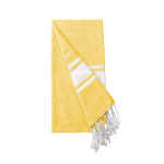 Paréo en coton recyclé et polyester en plusieurs couleurs 150 g/m2 couleur jaune première vue
