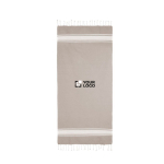 Paréo en coton recyclé et polyester en plusieurs couleurs 150 g/m2 couleur beige avec zone d'impression