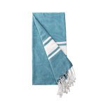 Paréo en coton recyclé et polyester en plusieurs couleurs 150 g/m2 couleur bleu ciel première vue