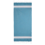 Paréo en coton recyclé et polyester en plusieurs couleurs 150 g/m2 couleur bleu ciel deuxième vue