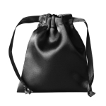 Petit sac en satin avec fermeture à cordon assorti couleur noir première vue