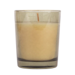 Bougie en paraffine parfumée dans un pot en verre translucide couleur vert première vue