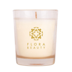 Bougie en paraffine parfumée dans un pot en verre translucide couleur naturel deuxième vue