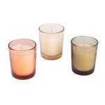 Bougie en paraffine parfumée dans un pot en verre translucide première vue