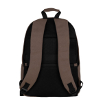 Sac à dos classique pour PC en coton avec poches latérales 15” couleur marron troisième vue