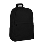 Sac à dos classique pour PC en coton avec poches latérales 15” couleur noir première vue