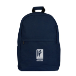 Sac à dos classique pour PC en coton avec poches latérales 15” couleur bleu marine quatrième vue