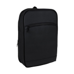 Sac à dos en PU avec fermeture éclair et poche extérieure couleur noir deuxième vue