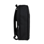 Sac à dos en PU avec fermeture éclair et poche extérieure couleur noir troisième vue