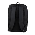 Sac à dos en PU avec fermeture éclair et poche extérieure couleur noir sixième vue