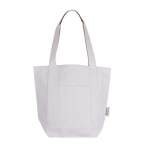 Sac en coton recyclé avec poche extérieure d'un côté couleur naturel première vue