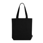 Sac en coton recyclé de couleur neutre 320 g/m2 couleur noir première vue