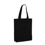 Sac en coton recyclé de couleur neutre 320 g/m2 couleur noir deuxième vue
