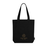 Sac en coton recyclé de couleur neutre 320 g/m2 couleur noir troisième vue