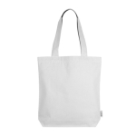 Sac en coton recyclé de couleur neutre 320 g/m2 couleur blanc première vue