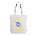 Sac en coton recyclé de couleur neutre 320 g/m2 couleur blanc troisième vue