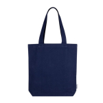 Sac en coton recyclé de couleur neutre 320 g/m2 couleur bleu marine première vue