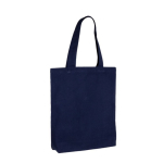 Sac en coton recyclé de couleur neutre 320 g/m2 couleur bleu marine deuxième vue