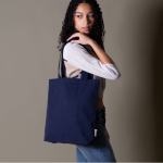 Sac en coton recyclé de couleur neutre 320 g/m2 quatrième vue