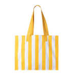 Sac grand format en coton recyclé avec des rayures verticales couleur jaune première vue
