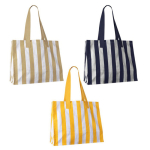 Sac grand format en coton recyclé avec des rayures verticales première vue