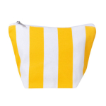 Trousse en coton recyclé avec rayures verticales couleur jaune première vue