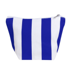 Trousse en coton recyclé avec rayures verticales couleur bleu roi première vue