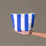 Trousse en coton recyclé avec rayures verticales quatrième vue