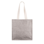 Sac en coton à l'aspect chiné avec bouton de fermeture troisième vue