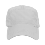 Casquette en microfibre respirante avec trous sur les côtés couleur blanc deuxième vue
