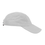 Casquette en microfibre respirante avec trous sur les côtés couleur blanc troisième vue