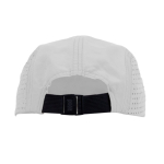 Casquette en microfibre respirante avec trous sur les côtés couleur blanc quatrième vue
