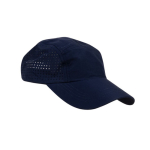 Casquette en microfibre respirante avec trous sur les côtés couleur bleu marine première vue