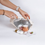 Trousse de toilette en coton recyclé avec doublure isotherme couleur naturel première vue