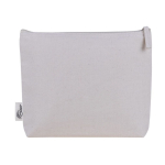Trousse de toilette en coton recyclé avec doublure isotherme couleur naturel deuxième vue