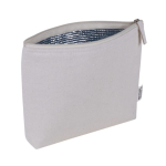 Trousse de toilette en coton recyclé avec doublure isotherme couleur naturel troisième vue